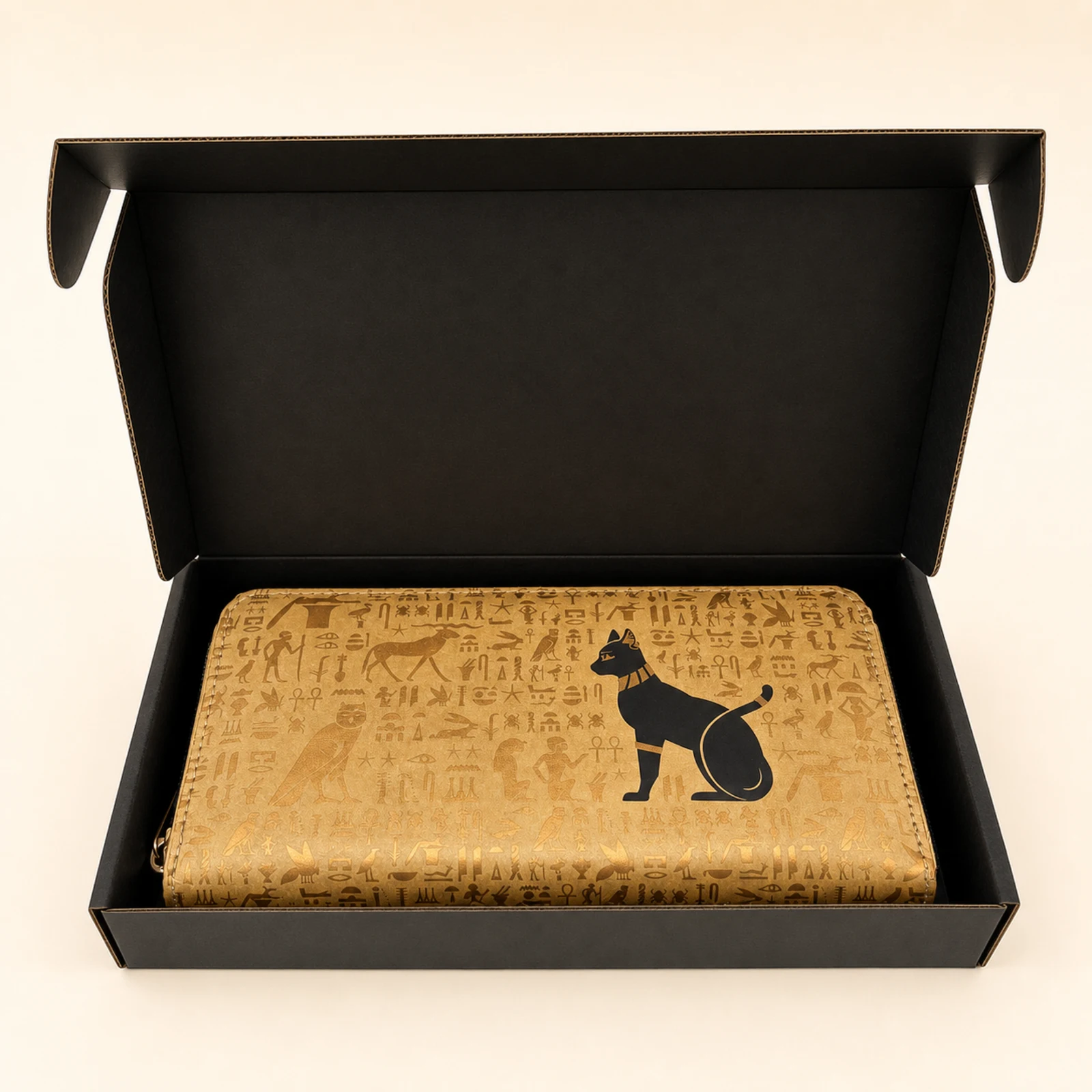 Ancient Egypt Long Wallet with Zipper