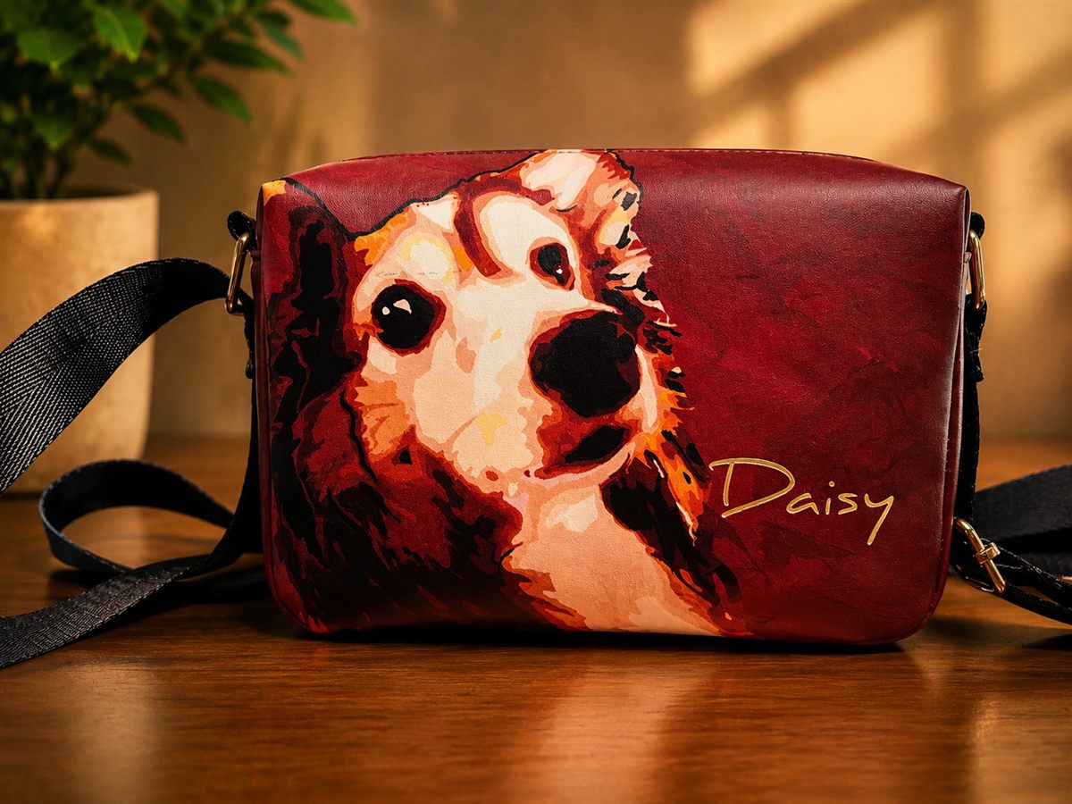 Daisy Pattern Shoulder Bag