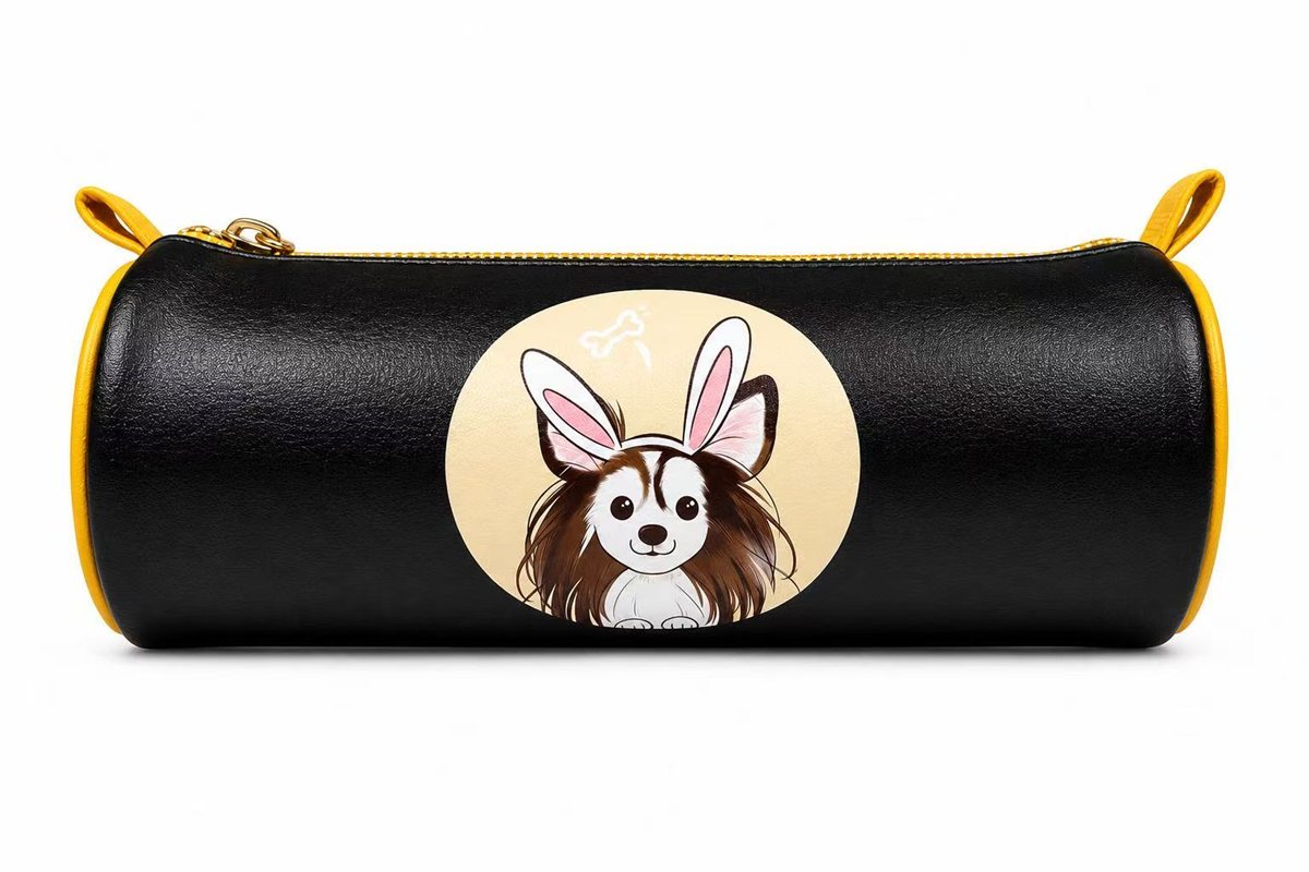Daisy Pattern Round Pencil Case