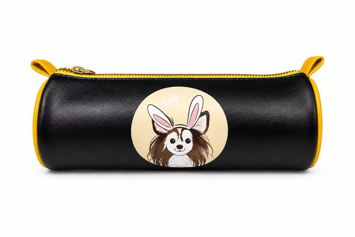 Daisy Pattern Round Pencil Case view 3