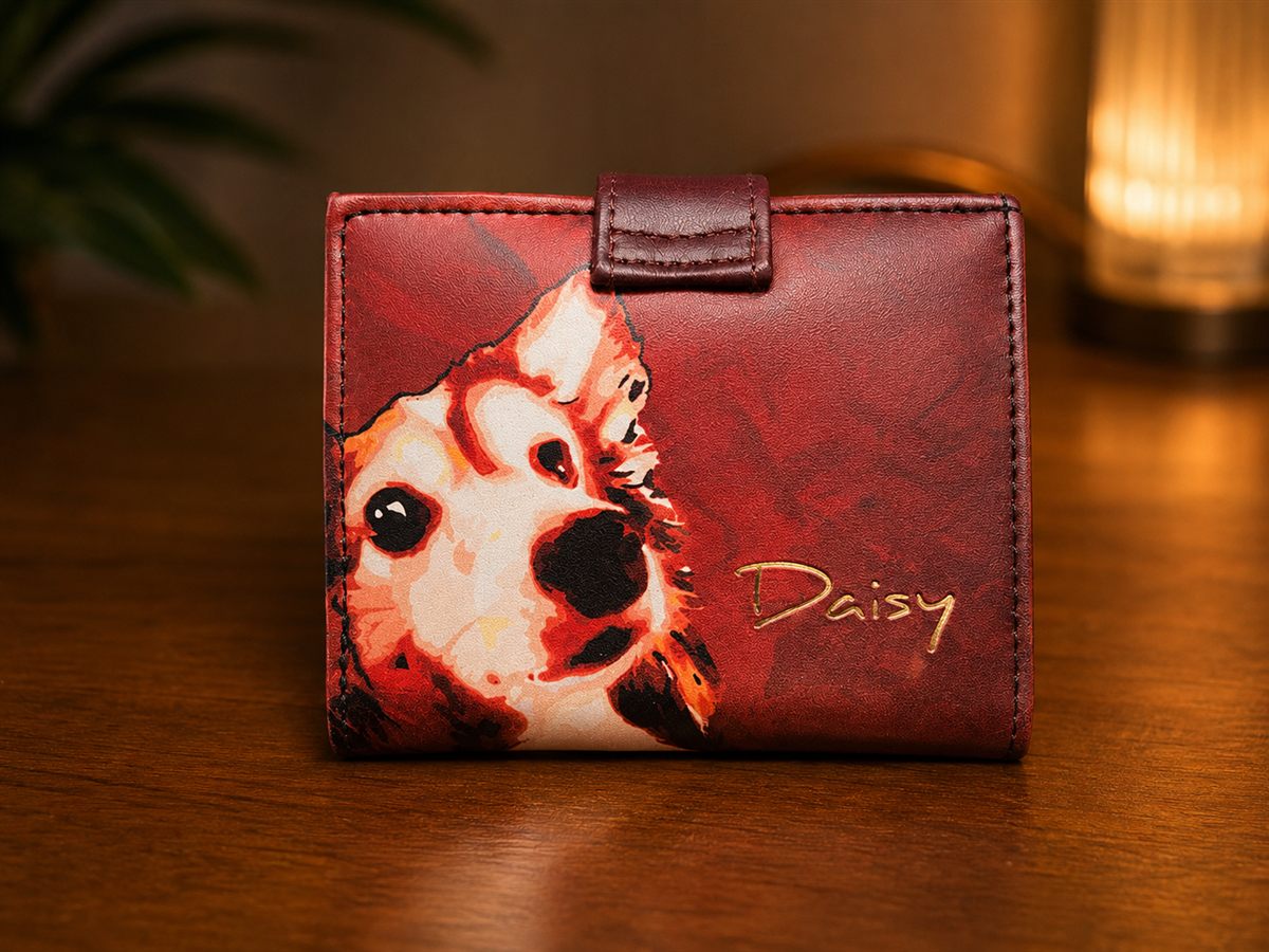 Daisy Pattern Short Wallet view 2