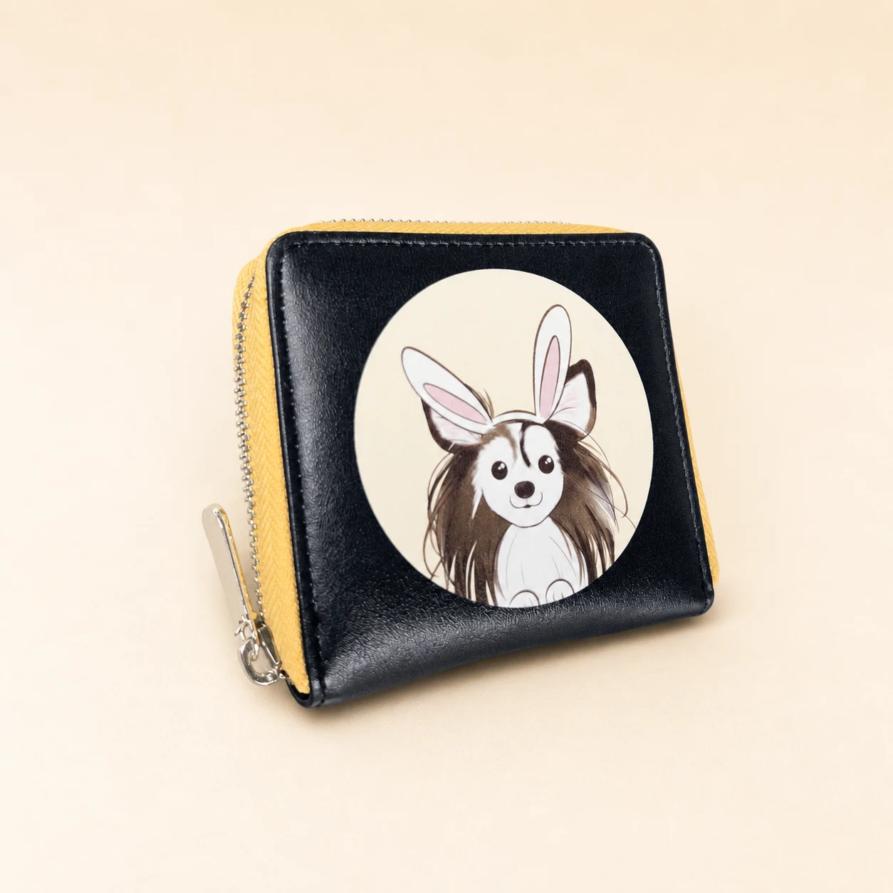 Daisy Pattern Wallet with Zipper view 2