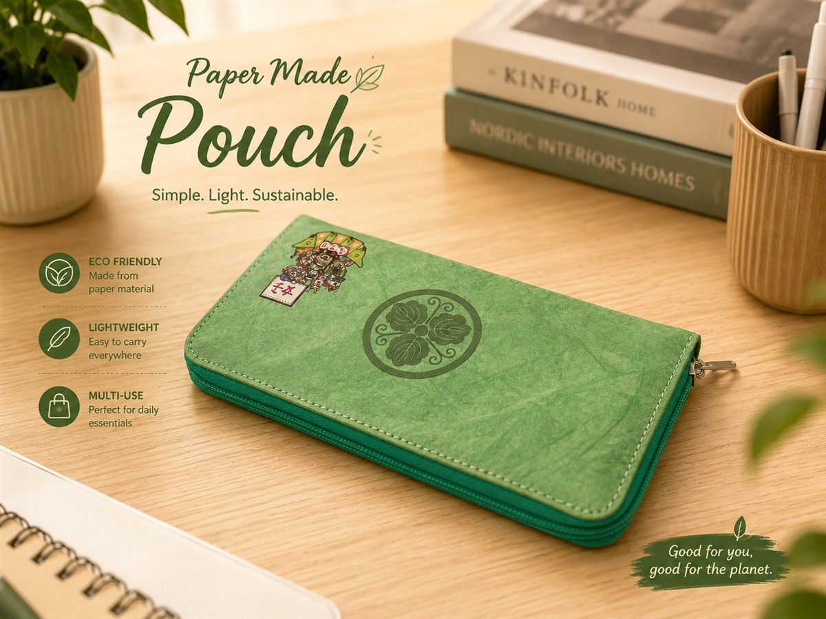 Japan Pattern Long Wallet with Zipper