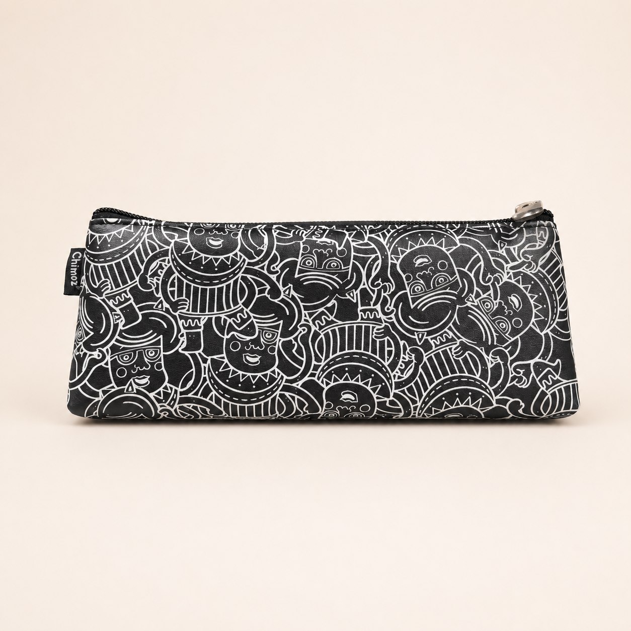 U&S Pattern Flat Pencil Case